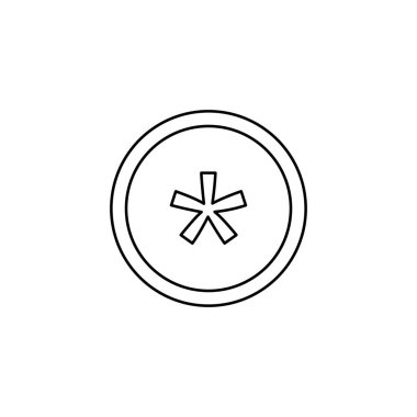 Resimli Simge Arka Planda İzole - Circle Yıldız Ortalığı