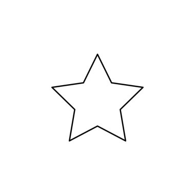 Resimli Simge Arka Planda İzole - 5 Sivri Yıldız