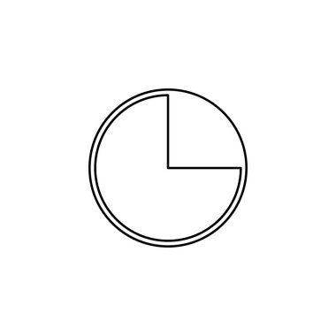 Resimli Simge Arka Planda İzole - 25 Yüzde Pasta Grafiği