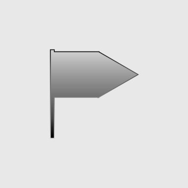 Resimli Simge Arka Planda İzole - Dikdörtgen Üçgen