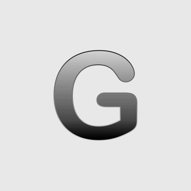 Resimli Simge Arka Planda İzole - G