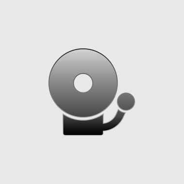 Resimli Simge Arka Planda İzole - Yangın Alarm Zili