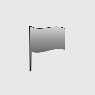 Resimli Simge Arka Planda İzole - 3d Dalgalı Bayrak