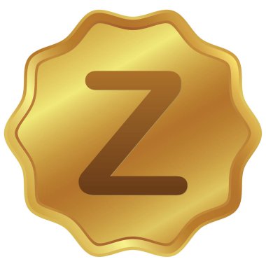 Resimli Simge Arka Planda İzole - Z