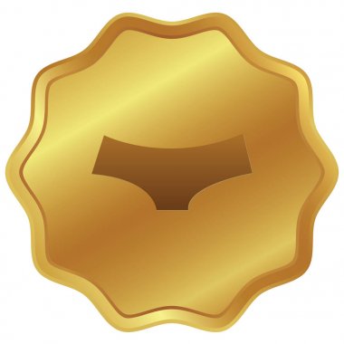 Resimli Simge Arka Planda İzole - Kadın Külot