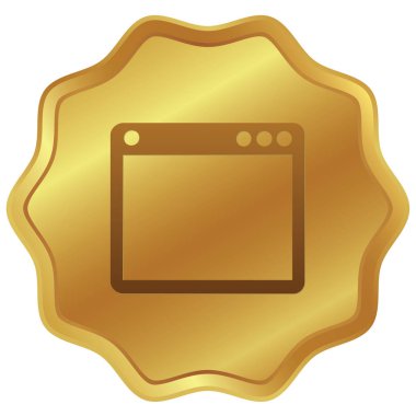 Resimli Simge Arka Planda İzole - Web Tarayıcısı