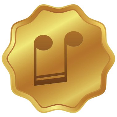 Resimli Simge Arka Planda İzole - Baş Aşağı Yarı Qua