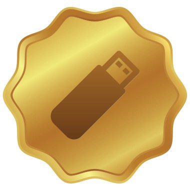 Resimli Simge Arka Planda İzole - Usb Stick