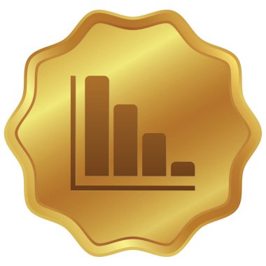 Resimli Simge Arka Planda İzole - Dikey Grafik