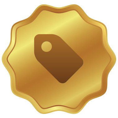 Resimli Simge Arka Planda İzole - Etiket