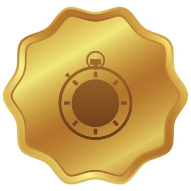 Resimli Simge Arka Planda İzole - Kronometre Tamamlandı