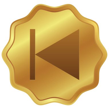 Resimli Simge Arka Planda İzole - Adım Geri