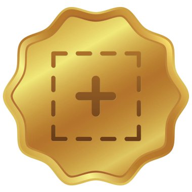 Resimli Simge Arka Planda İzole - Kareli Plus