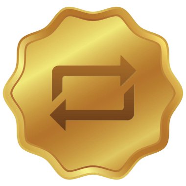 Resimli Simge Arka Planda İzole - Kareli Yenileme