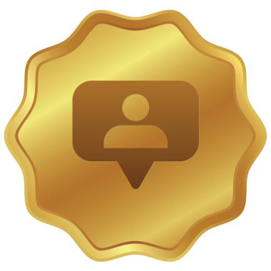 Resimli Simge Arka Planda İzole - Sosyal Medya Kişi