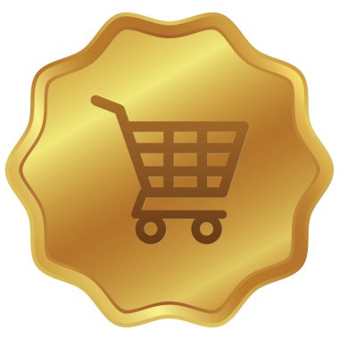 Resimli Simge Arka Planda İzole - Alışveriş Arabası