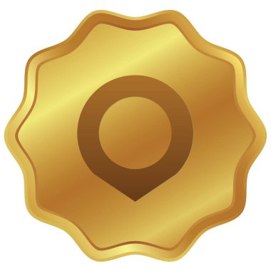 Resimli Simge Arka Planda İzole - Kısa Harita İşaretçisi Op