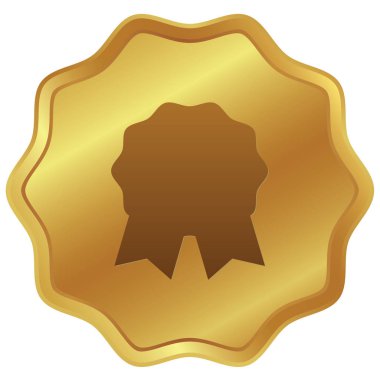 Resimli Simge Arka Planda İzole - Rozet