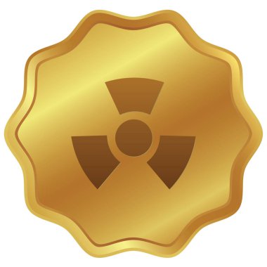 Resimli Simge Arka Planda İzole - Radyo Aktif Yuvarlak