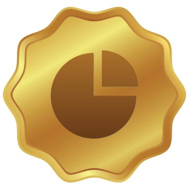 Resimli Simge Arka Planda İzole - Pasta Grafiği Patladı