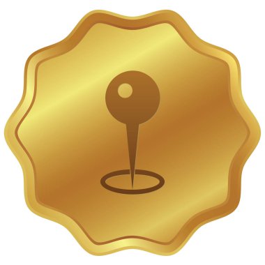 Resimli Simge Arka Planda İzole - Pin