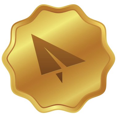 Resimli Simge Arka Planda İzole - Kağıt Uçak