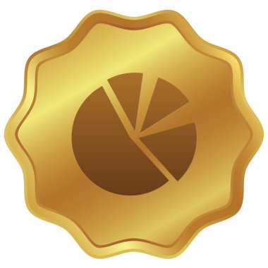 Resimli Simge Arka Planda İzole - Pasta Grafiği