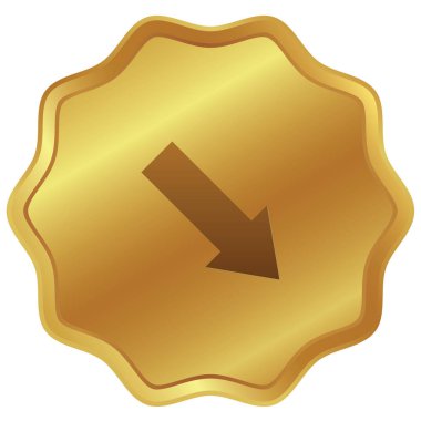 Resimli Simge Arka Planda İzole - Sağ Alt Ok