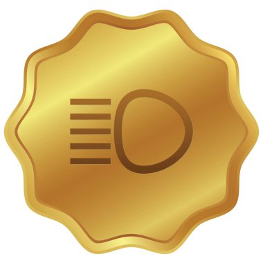 Resimli Simge Arka Planda İzole - Ana Farlar Ligh