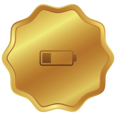 Resimli Simge Arka Planda İzole - Düşük Pil