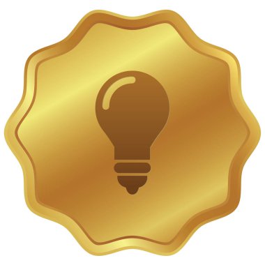 Resimli Simge Arka Planda İzole - Ampul