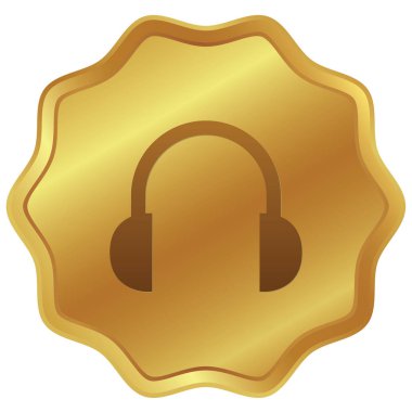 Resimli Simge Arka Planda İzole - Kulaklıklar