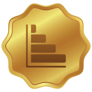 Resimli Simge Arka Planda İzole - Yatay Grafik