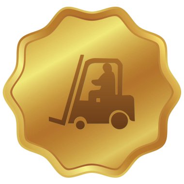 Resimli Simge Arka Planda İzole - Çatal Lift Truck