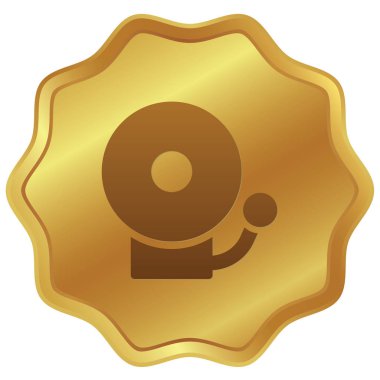 Resimli Simge Arka Planda İzole - Yangın Alarm Zili