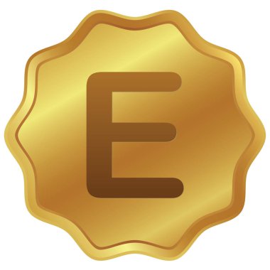 Resimli Simge Arka Planda İzole - E