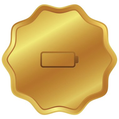 Resimli Simge Arka Planda İzole - Boş Pil