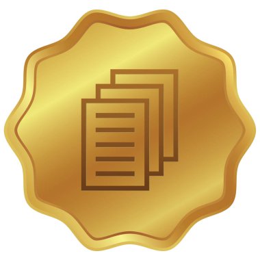 Resimli Simge Arka Planda İzole - Belgeler