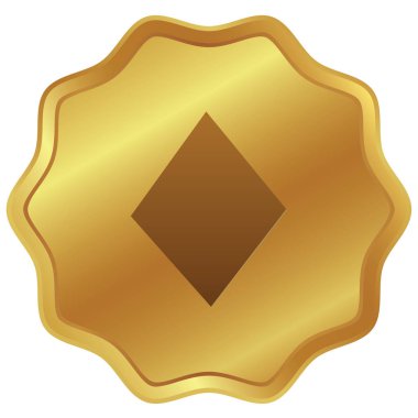 Resimli Simge Arka Planda İzole - Diamonds Card Suit