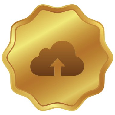 Resimli Simge Arka Planda İzole - Bulut Yükleme