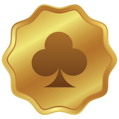 Resimli Simge Arka Planda İzole - Kulüpler Kart Kıyafeti