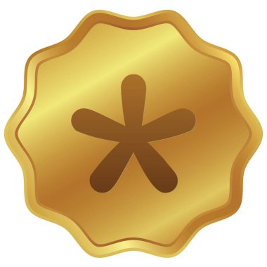 Resimli Simge Arka Planda İzole - Blobbed Star