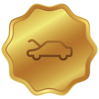 Resimli Simge Arka Planda İzole - Kaput Açık Işık