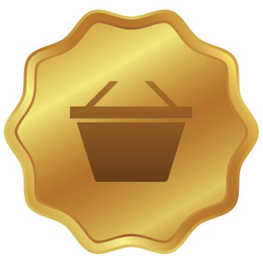 Resimli Simge Arka Planda İzole - Sepet