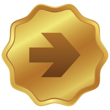 Resimli Simge Arka Planda İzole - Ok Sağ