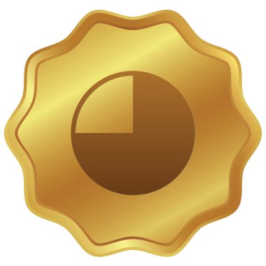 Resimli Simge Arka Planda İzole - Yüzde 75 Pasta Grafiği