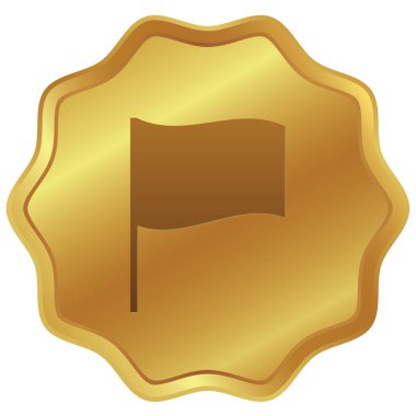 Resimli Simge Arka Planda İzole - 3d Dalgalı Bayrak