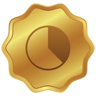 Resimli Simge Arka Planda İzole - 37 Yüzde Pasta Grafiği