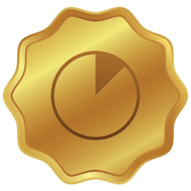 Resimli Simge Arka Planda İzole - 12 Yüzde Pasta Grafiği