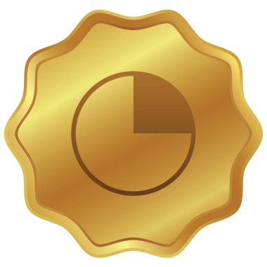 Resimli Simge Arka Planda İzole - 25 Yüzde Pasta Grafiği